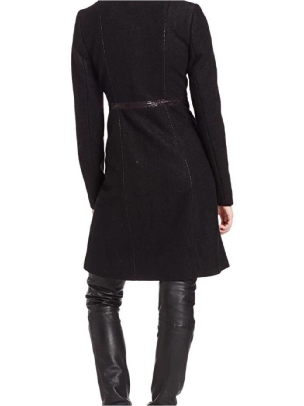 🖤 NWT! Plenty by Tracy Reese Black Princess Coat with Metallic Embroidery - Picture 12 of 12